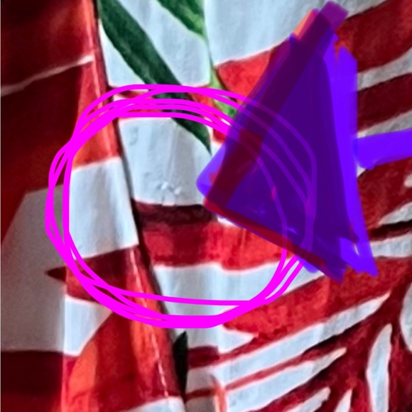 INC Plus Size Cold-Shoulder Faux-Wrap Crossover Top 0X, Pleasant Palms #2086 - Picture 13 of 14